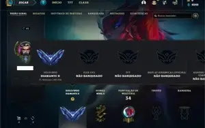 Conta Diamante 2 com 28 Champs e 5 Skins + 20 Fragmentos