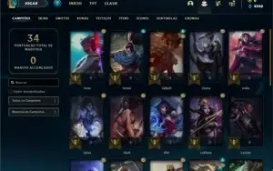 Conta Diamante 2 com 28 Champs e 5 Skins + 20 Fragmentos