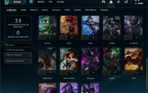 Conta Diamante 2 com 28 Champs e 5 Skins + 20 Fragmentos
