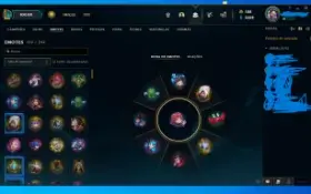 Conta de lol,Platina II com 127 skins,166 emotes,all champs