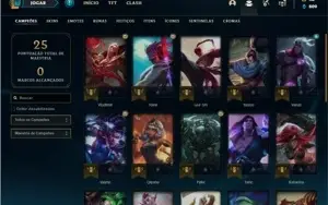 Conta bronze 4 com 27 Champs e 8 Skins + 1 Fragmento
