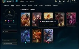 Conta bronze 4 com 27 Champs e 8 Skins + 1 Fragmento