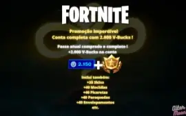 Conta Fortnite Com 2.150 V-Bucks + Skins Limitadas