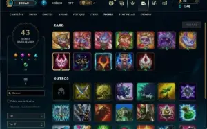 Unranked com 35 Champs e 3 Skins