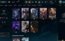 Conta League of Legends Level 170 - 127 Champions - 70 Skins