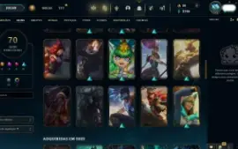Conta League of Legends Level 170 - 127 Champions - 70 Skins