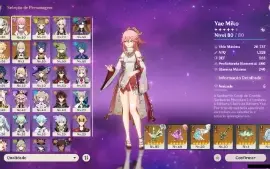 GENSHIN IMPACT - AR52, 14T5⭐Yae Miko C2 + Bis, Nahida + Bis