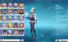 AR 54 EULA, AYAKA, KLEE, DILUC + Tumulo do lobo pra eula
