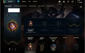 Conta bronze 1 com 21 champs e 2 skins