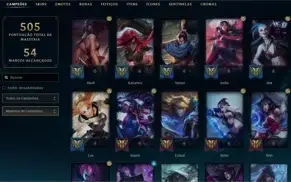 Conta Lol - Platina - 158 Skins (só skin daora)
