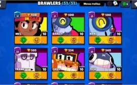 Conta Braw Stars Full 51/51 31K Troféus 35K Gold + Skins