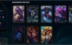 Conta ouro 1,34 champs e 8 skins.