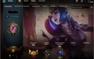 Conta ouro 1,34 champs e 8 skins.
