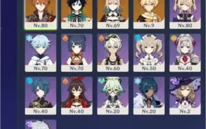 Conta genshin impact venti, childe, jean c1