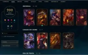 Conta rara| Season 3 | Skins vitoriosas | 200 Skins |e+