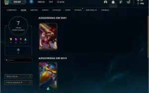 Conta Unranked com 7 skins e 36 champs
