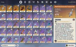 Conta Genshin AR 58 14 char t5 + 5 armas t5 + banner garanti