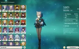 Conta Genshin AR 58 14 char t5 + 5 armas t5 + banner garanti