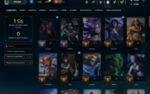 Platina 1 com 80 Champs e 21 Skins
