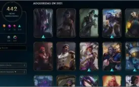CONTA LEAGUE OF LEGENDS 442 SKIN ELO MESTRE