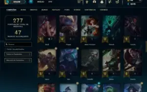 Esmeralda 4 com 80 Champs e 36 Skins + 2 Fragmentos
