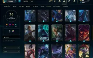 Esmeralda 4 com 80 Champs e 36 Skins + 2 Fragmentos