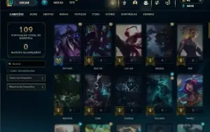 Diamante 2 com 75 Champs e 5 Skins + 21 Fragmentos