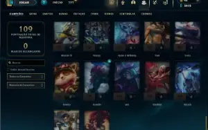 Diamante 2 com 75 Champs e 5 Skins + 21 Fragmentos
