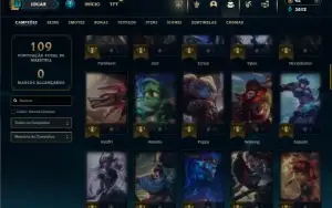 Diamante 2 com 75 Champs e 5 Skins + 21 Fragmentos