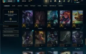 Diamante 2 com 75 Champs e 5 Skins + 21 Fragmentos