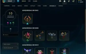 conta de league of legends