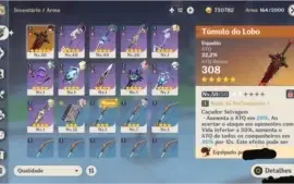 Acc AR27 com Ganyu + Tumulo do lobo