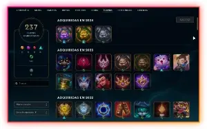 Conta LoL 120 Skins | 2 Ultimates| 140 champs
