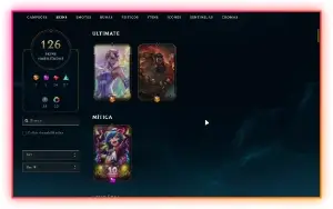 Conta LoL 120 Skins | 2 Ultimates| 140 champs