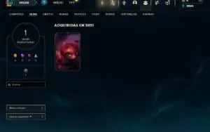 Unranked com 35 Champs e 1 Skin + 4 Fragmentos