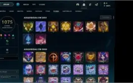CONTA LEAGUE OF LEGENDS 1119 SKINS, COMPLETA