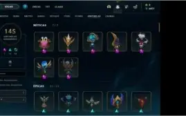 CONTA LEAGUE OF LEGENDS 1119 SKINS, COMPLETA