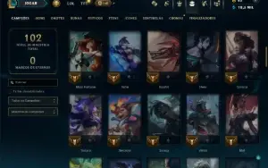Ouro 4 com 80 Champs e 34 Skins +2 Prestigios ( MAIN ADC )