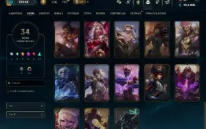 Ouro 4 com 80 Champs e 34 Skins +2 Prestigios ( MAIN ADC )