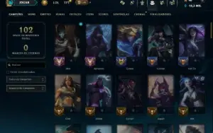 Ouro 4 com 80 Champs e 34 Skins +2 Prestigios ( MAIN ADC )
