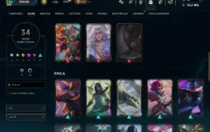 Ouro 4 com 80 Champs e 34 Skins +2 Prestigios ( MAIN ADC )