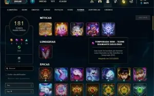 Conta ouro 3 com 105 Champs e 76 Skins (Ex Diamante)