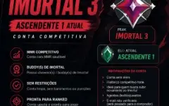 Conta Peak Imortal 3 | Ascendente 1 | Buddy Imortal | Mmrbom