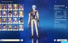 Conta Genshin0 Ayato + espada de jade AR40 no garantido