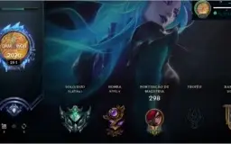 Conta de LOL LEAGUE OF LEGENDS PLATINA I LEVEL 260 ✅