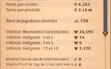 Conta Albion 180m fama + Prata