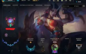 Conta LoL Platina IV (MMR alto) com 98 Campeões + 55 Skins
