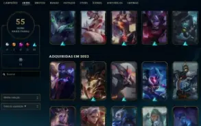 Conta LoL Platina IV (MMR alto) com 98 Campeões + 55 Skins