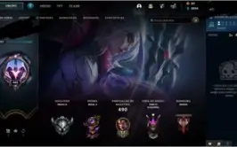 Conta league of legends nível 405, 240 skins