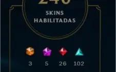 Conta league of legends nível 405, 240 skins